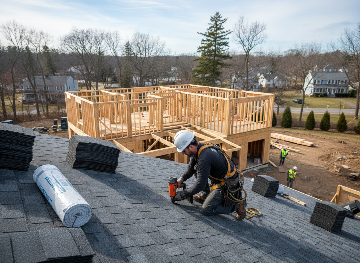 new construction roofing in Acton